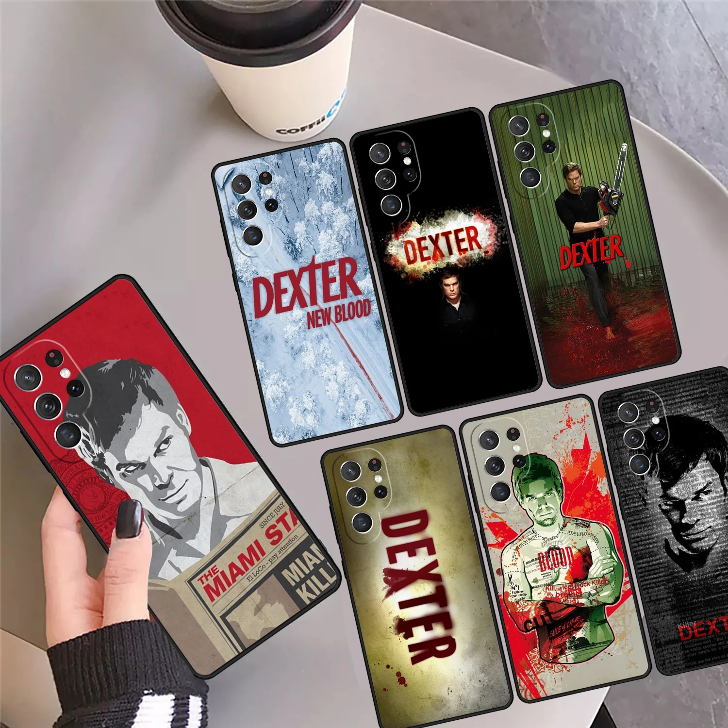 Dexter TV Phone Case Cover Coque For Samsung Galaxy S24 Ultra 23 S22 Plus S21 FE S20 S8 S9 S10 Note 10 Pro Note 20 Ultra