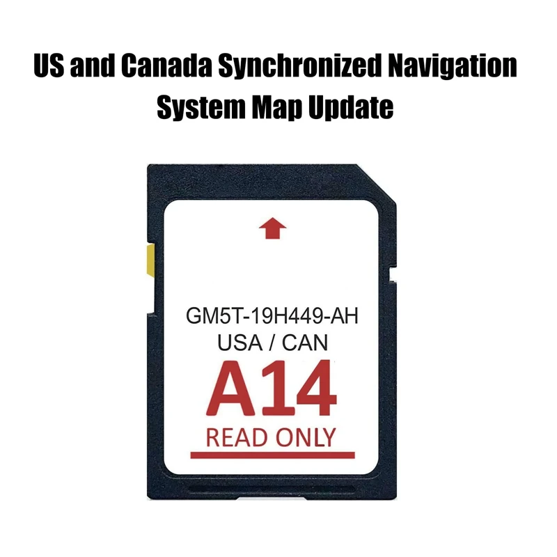 Nieuwste A14-navigatiekaart uit 2023, GM5T-19H449-AH-kaartenkaart voor GPS-kaartupdate Sync VS/Canada-kaarten SYNC-navigatiesysteem Duurzaam