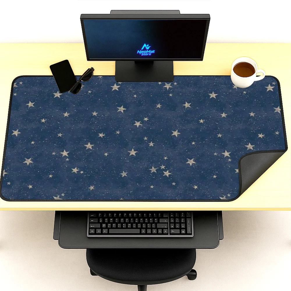 Starry Mouse Mat Large Gaming Gaming Pad Galaxy Deskmat XXXL 140x60 Laptop Sky Mouse Mat Night Playmat Mousemat Cosmic Mousepad