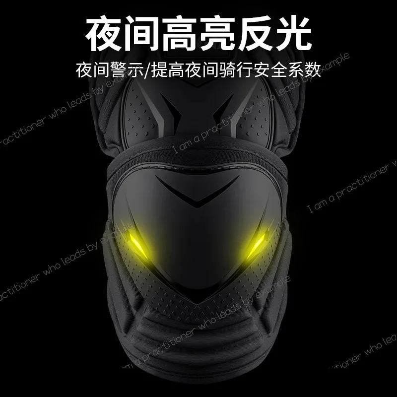 Motorcycle knee pads, riding locomotive protective gear, summer windproof equipment, sports anti-drop elbow pads four-piece set