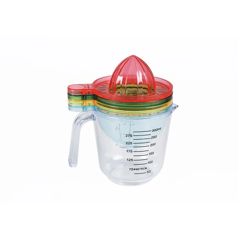 Portable manual lemon squeezer and citrus juicer with egg separator yolk divider and baby food grinder feature
