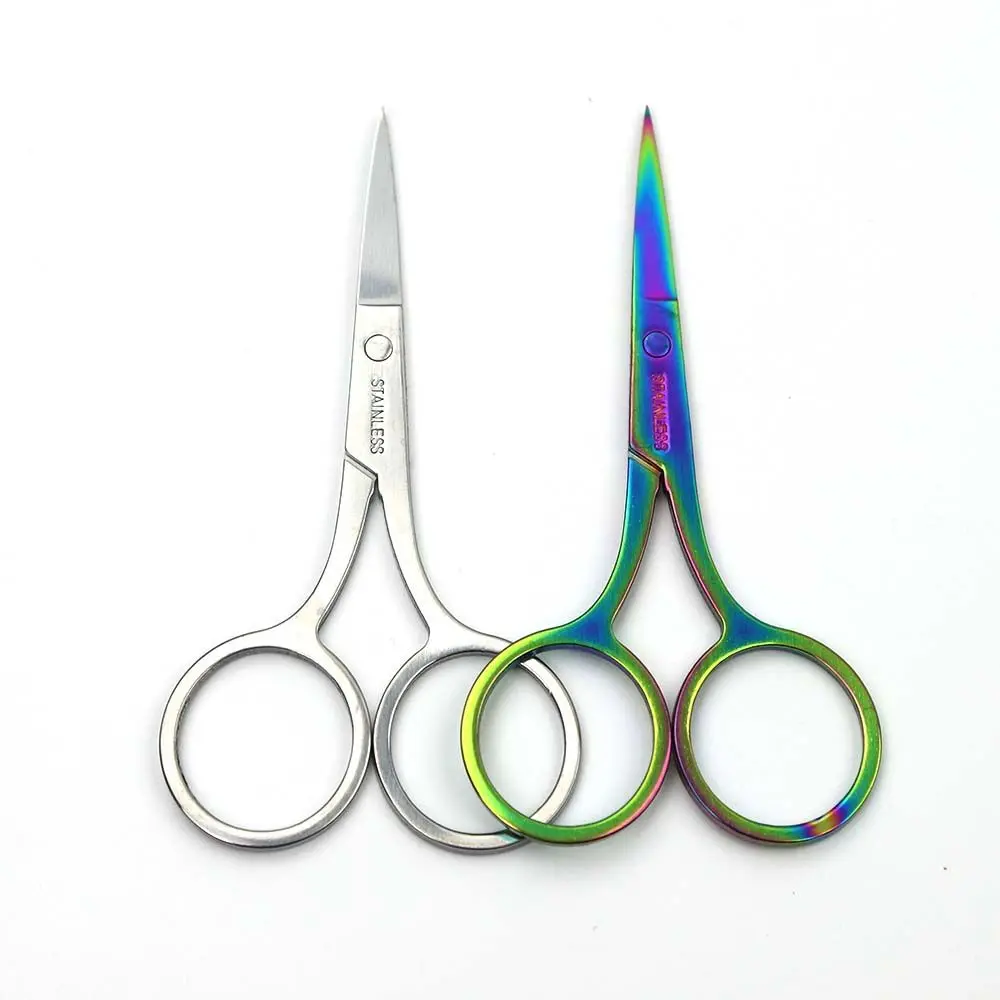 Nail Cuticle Remover Makeup Tool Manicure Scissor Nose Hair cutter Facial Hair Remove Pointed Eyebrow Scissor Eyelash Trimmer