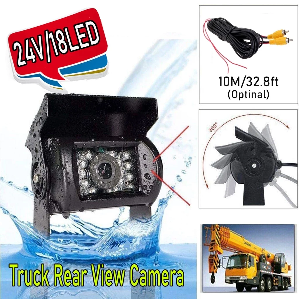 Backing Camera Infrared Rearview Camera 9-24V Car Passenger and Freight Car HD Night Vision Bus Camera