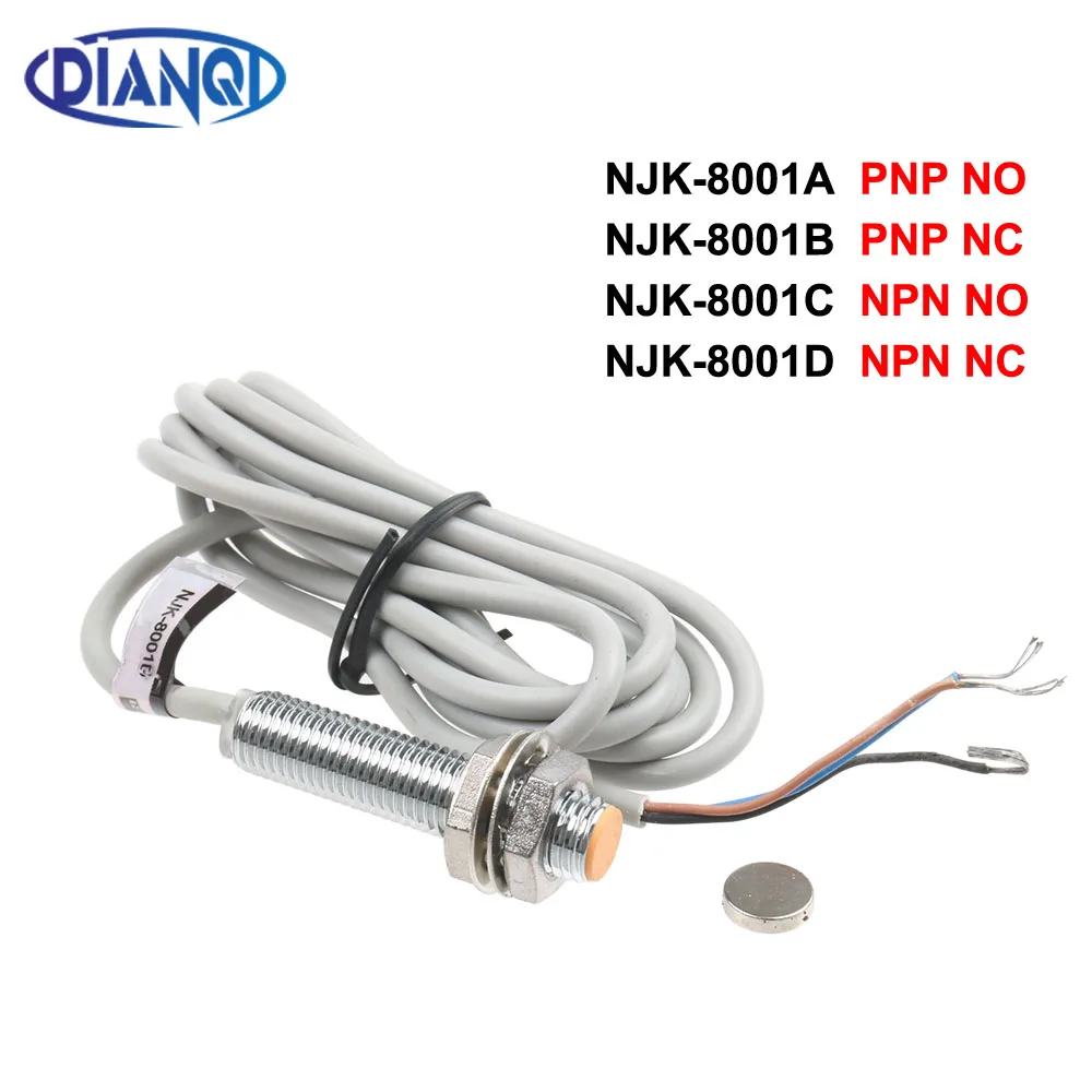 magnet Inductive Proximity Sensor ,NJK-8001D NPN NC Magnetic switch induction Proximity Switch hall sensor