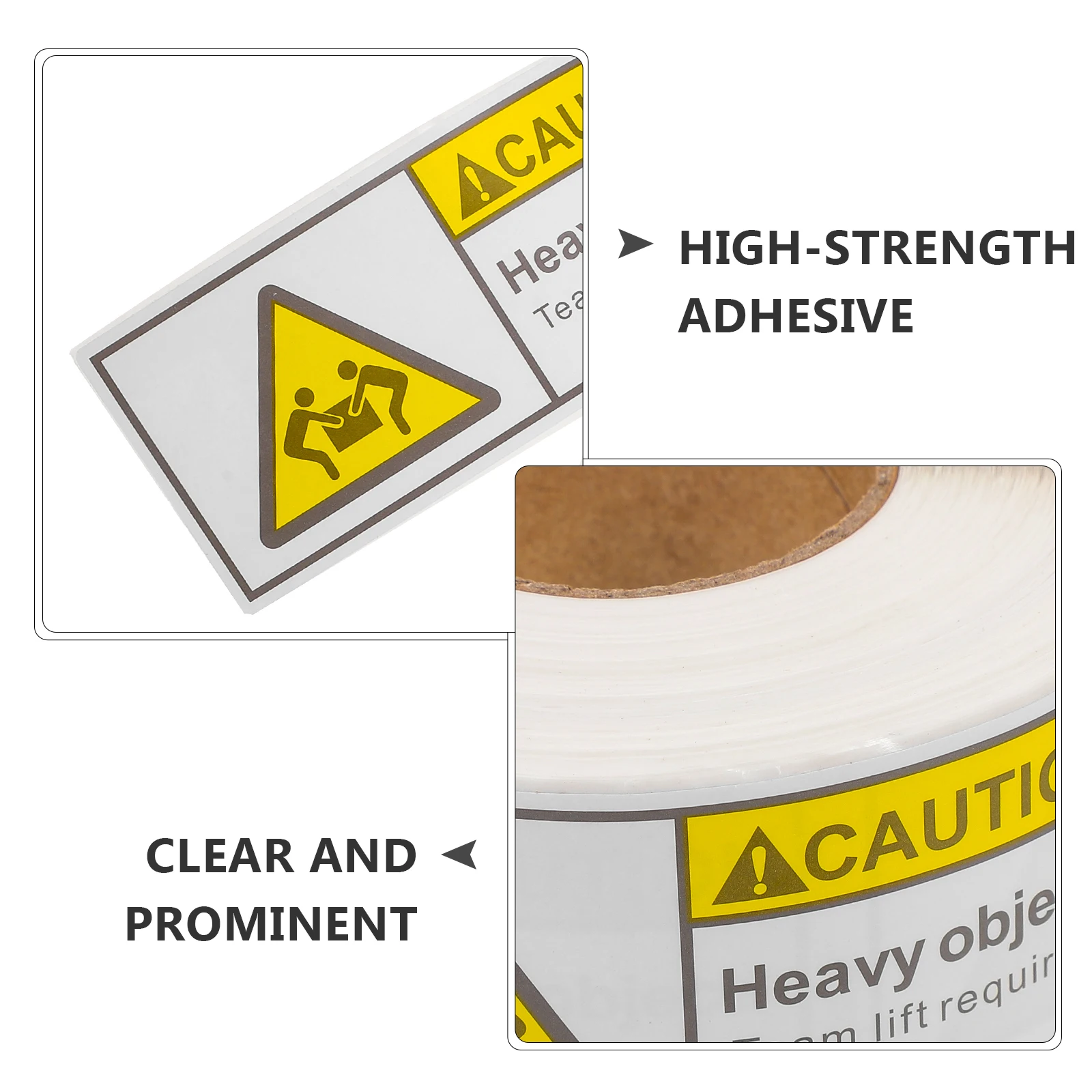 

1pcs Heavy Package 37x90mm Adhesive Backing Shipping Caution Oversized Boxes Team Lift Labels Stickers Heavy Object Labels