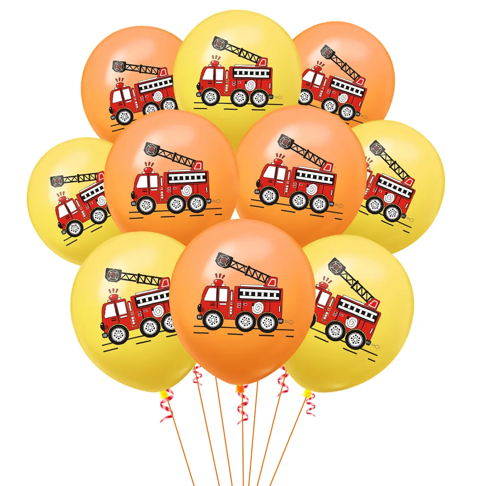 10/50 Stück Feuerwehrmann Sam Latex Ballons Kinder Jungen Feuerwehrmann Geburtstag Party Supplies Feuerwehrauto Thema Babyparty Dekor – Detail 6