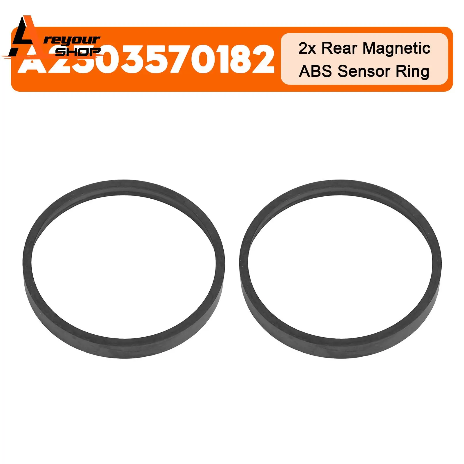 

Areyourshop 2x Rear Magnetic ABS Sensor Ring for Mercedes Benz C204 W204 S204 A2303570182