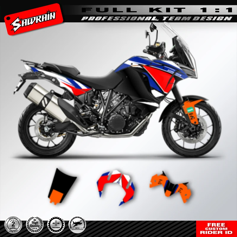 

Sawrain Custom Motorcycle Background Graphics Decal Sticker Kits For KTM ADV 1290 R S 2017 2018 2019 2020