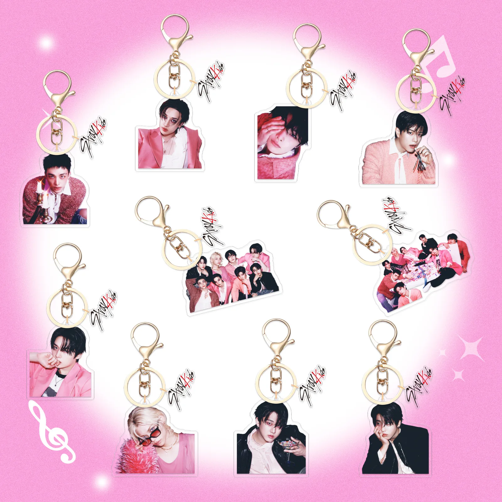 

SKZOO в одном стиле «DO IT» поддержка знаменитостей акриловая двухсторонняя подвеска-брелок для ключей маленькая подвеска