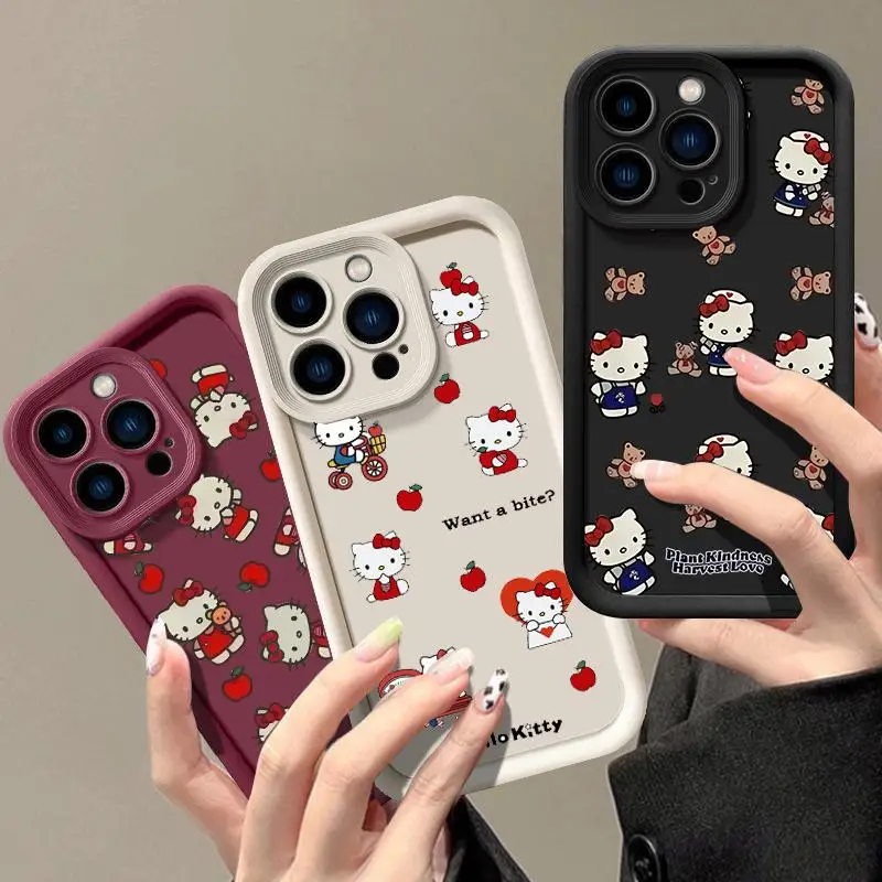Sanrio Hello Kitty Love Case For Samsung Galaxy A32 A15 A05S A13 A14 A12 A24 A55 A35 A34 A53 A54 A03s A23 Cover Funda Silicone