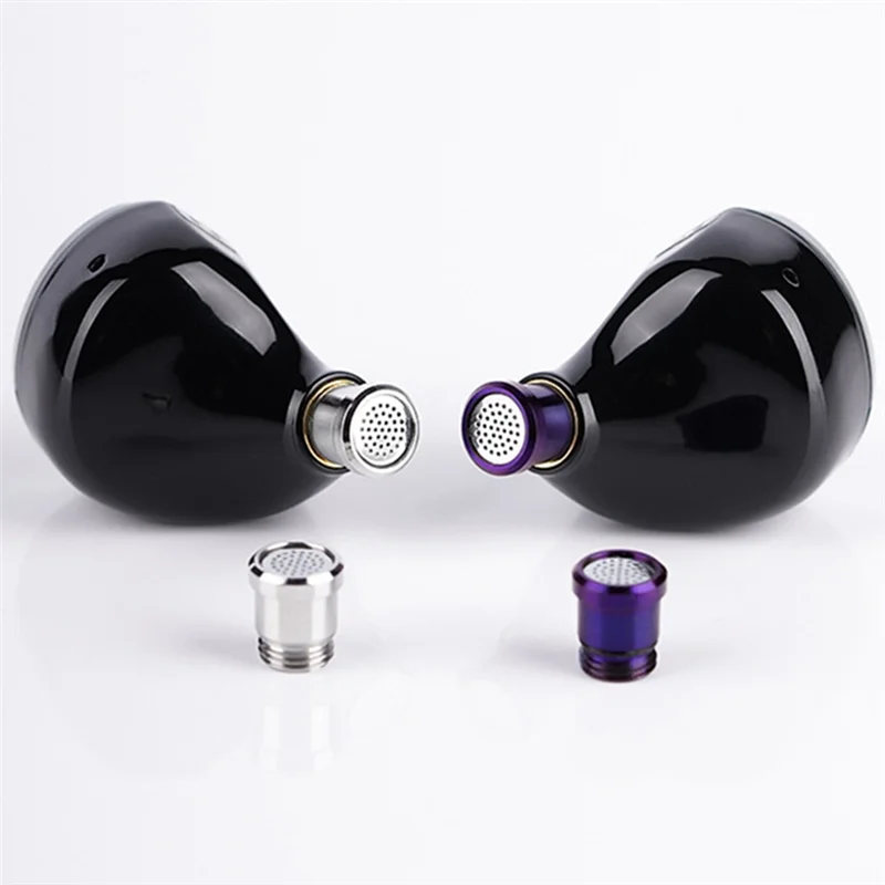 ABMF - Kompatybilne z Nx8 IEMS dysze akustyczne z gwintem M5x0.5 do regulacji dźwięku, zestaw rurek do słuchawek wykonanych ze stopu tytanu i stali nierdzewnej