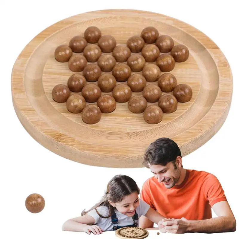 

Round Chess Board Single Wooden Kids Chess Sets For Beginners Children Adults Battle Toys Educational Entertainment Toy