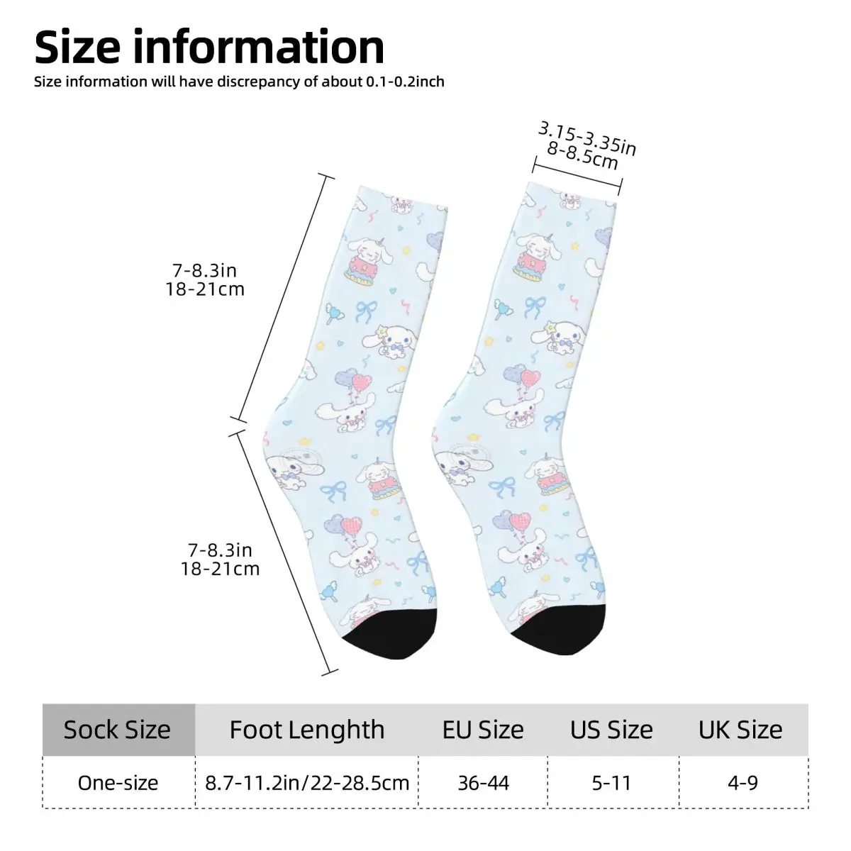 Cinnamoroll Socks Trendy Stockings Winter Anti Skid Men Socks Soft Custom Running Socks