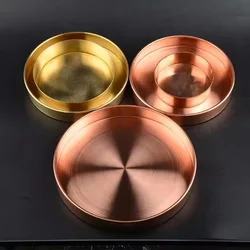 Boeddhisme Altaren Koperen Manza Plaat, Tanda Polijsten Messing Fruitschaal, Boeddhistische Aanbidding Lade, Tibetaanse Desktop Decoratief, 22cm