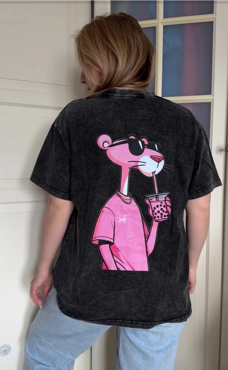 

220g Washed Vintage T-Shirt Retro Wax Dyed Oversized Unisex Tee Distressed Back Print Cotton Shirt Streetwear Short Sleeve