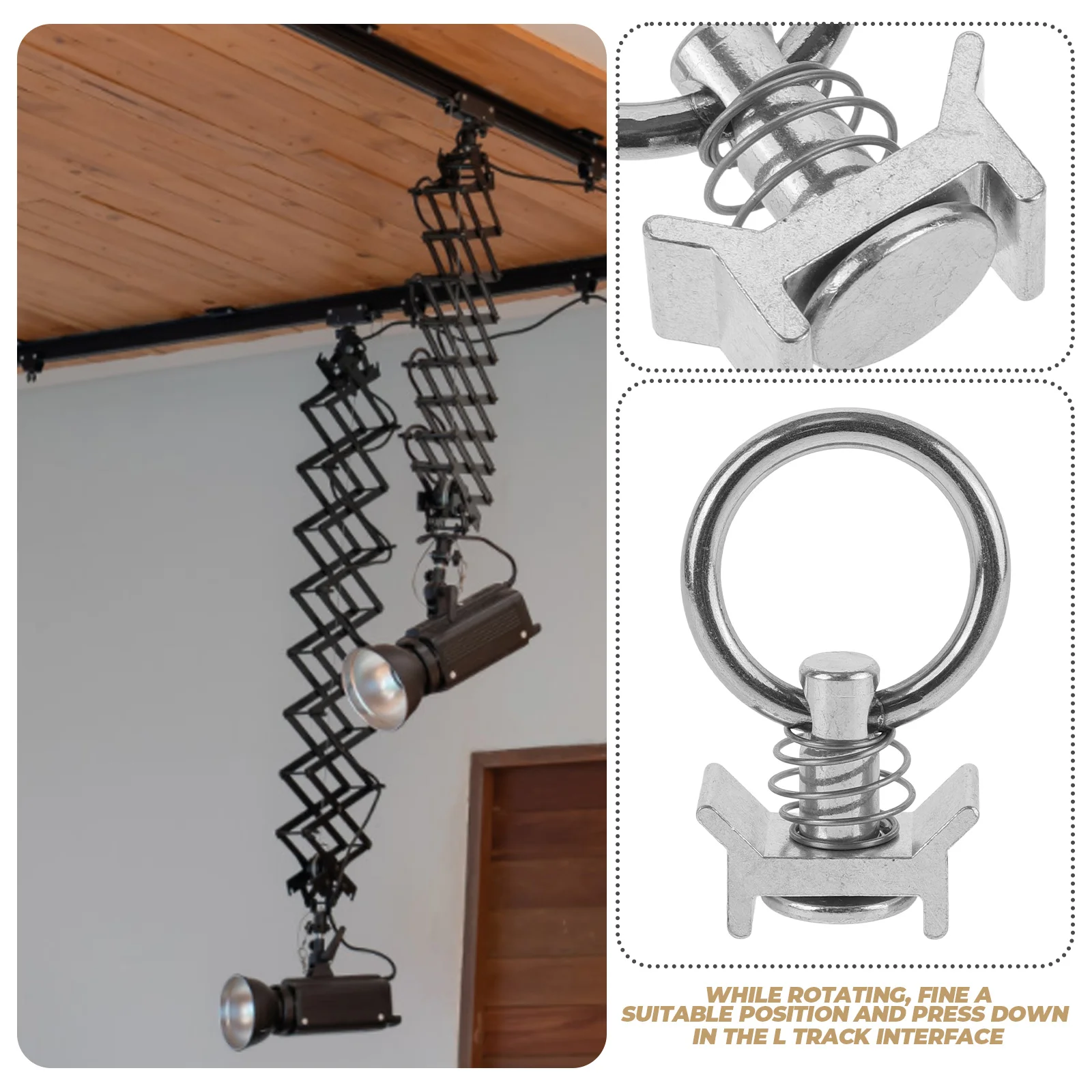 

6pcs Rail Single Fitting Stainless Steel Round Ring Heavy Duty O-Ring For Truck Bed Trailer Cargo Tie Down