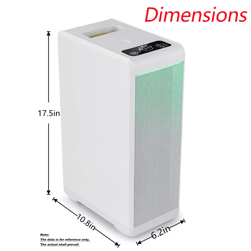 KINYO Home Smart Air Cleaner with Smart air quality monitor CADR 200m³/h, Remove Pet Odor Smoke Pollen PM2.5 No consumables