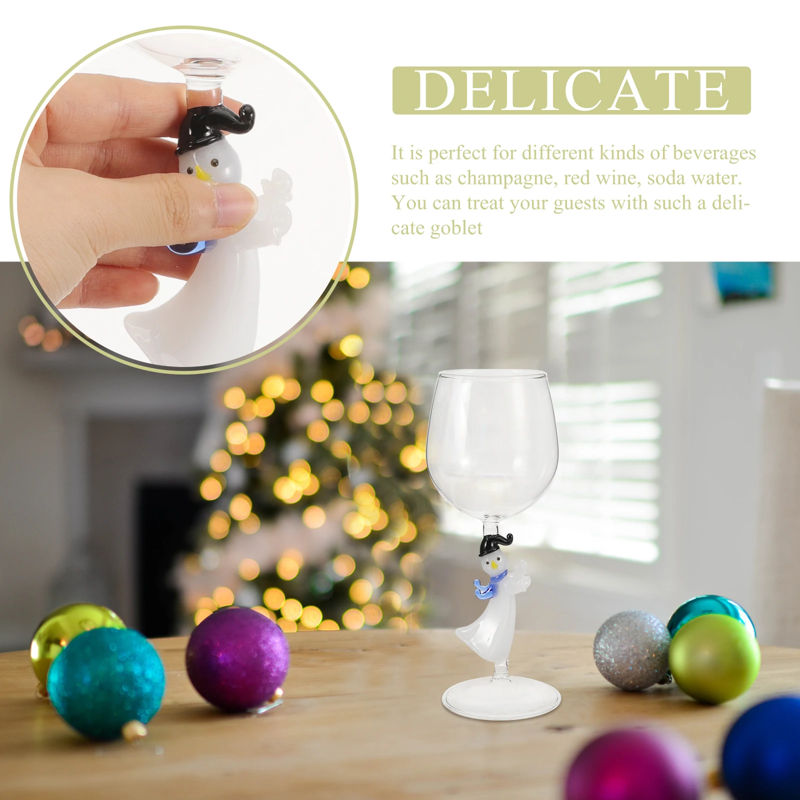 

Snowman 20 Party Goblet 8cm Glass Goblets for Christmas Christmas Glass Party Home Bar Banquet