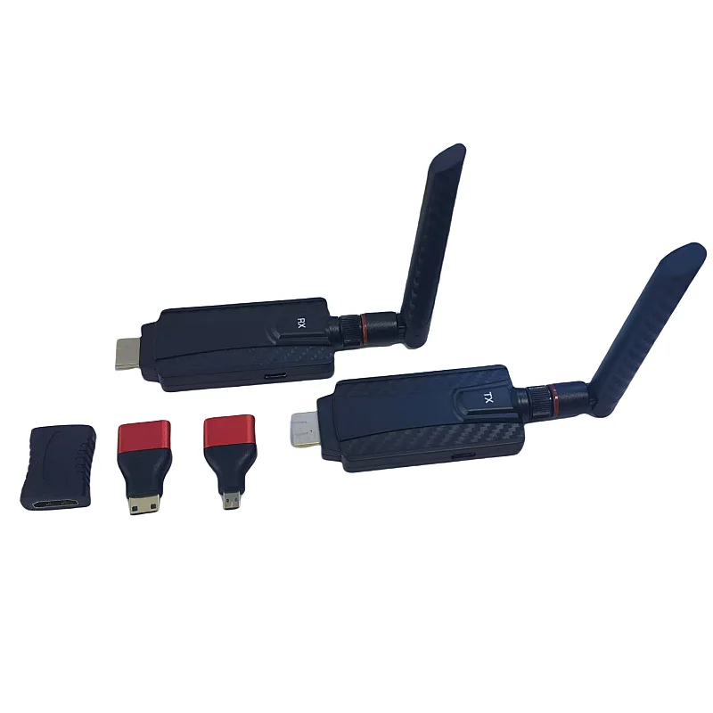 Portable 200M Wireless Transmitter Receiver HD -Compatible Aluminum Alloy PC o/Video TV Accessories