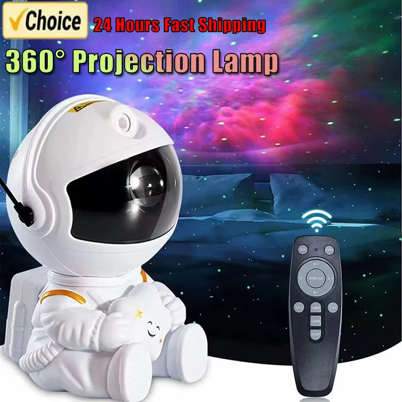 Star Projector Galaxy Night Light Astronaut Space Projector Starry Nebula Ceiling LED Lamp for Bedroom Home Decorative kids gift