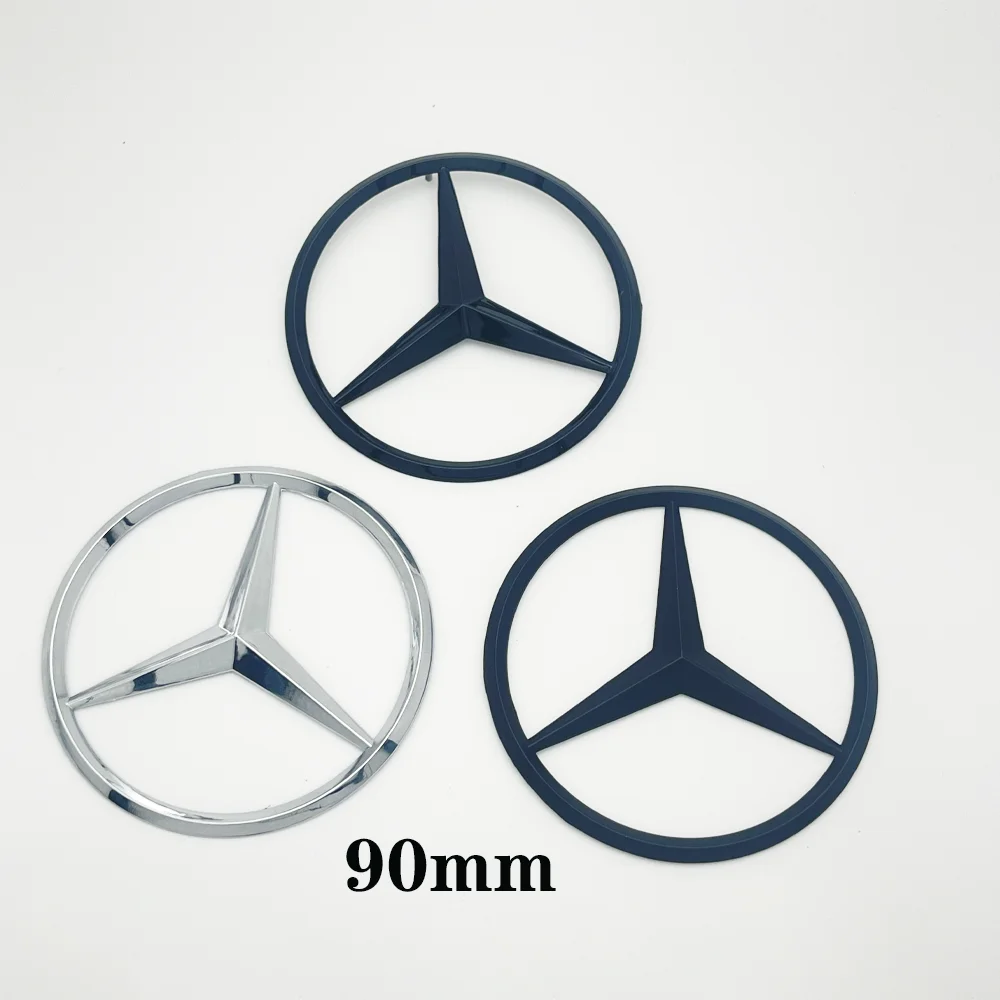 1pc 90mm ABS Tail Star Emblems Black Rear Trunk Star Logo Stickers Badges For Mercedes Benz E250 E350 E400 E550 W212 A2128170016