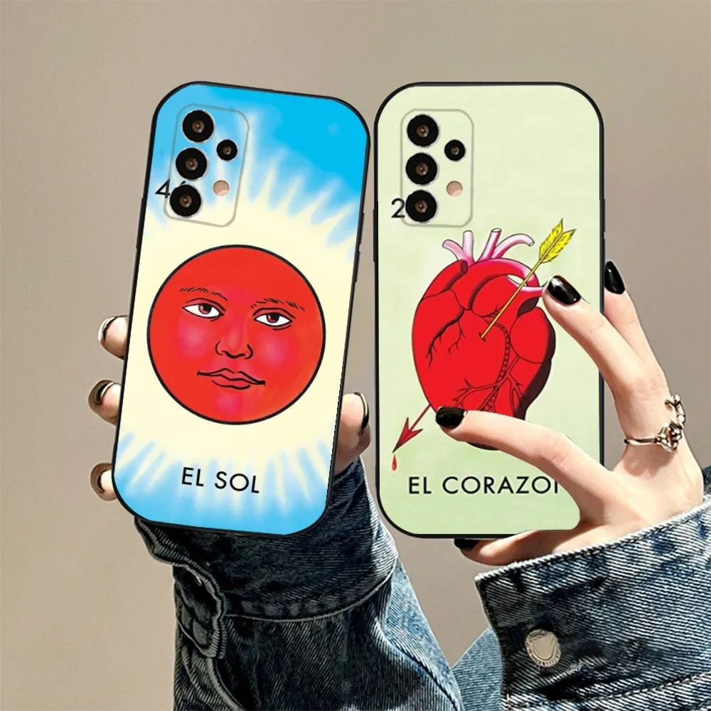 Funny Mexican Bingo Lottery  Phone Case For Samsung S24,23,23,22,30,21,10,9,Note20 Ultra,Lite,Ultra,5G,Plus,FE,Black Soft Case