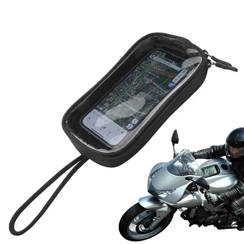 

Motorcycle Phone Tank Bag Magnetic Gas Tank Clear Motorcycle Magnetic Phone Pouch with Headphone Jack motorcycle Holder Mount