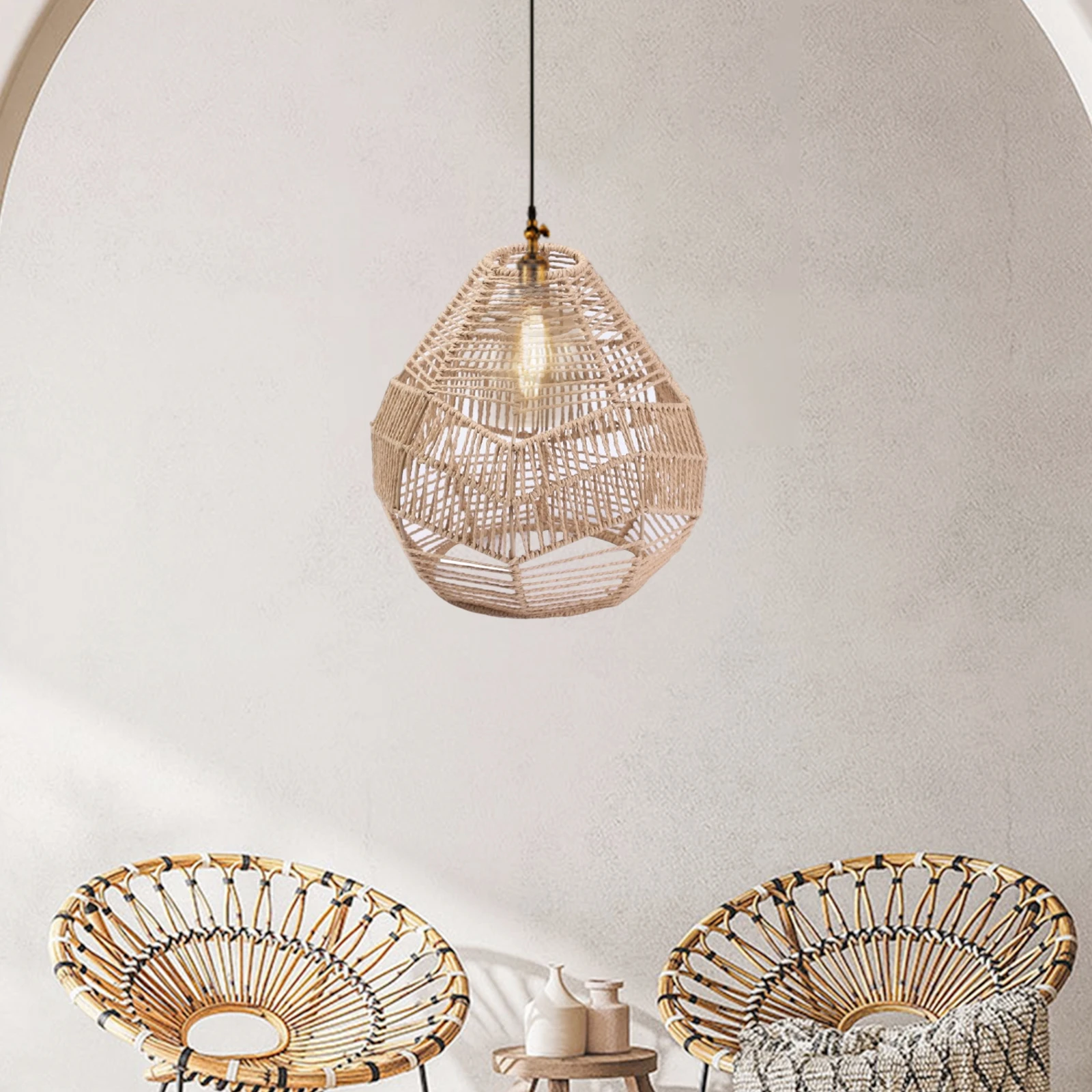 Handwoven Lamp Shade Hanging Light Fixture Cover Lamp Shade Light Fixture Shade Ceiling Light Fixture Kitchen Island