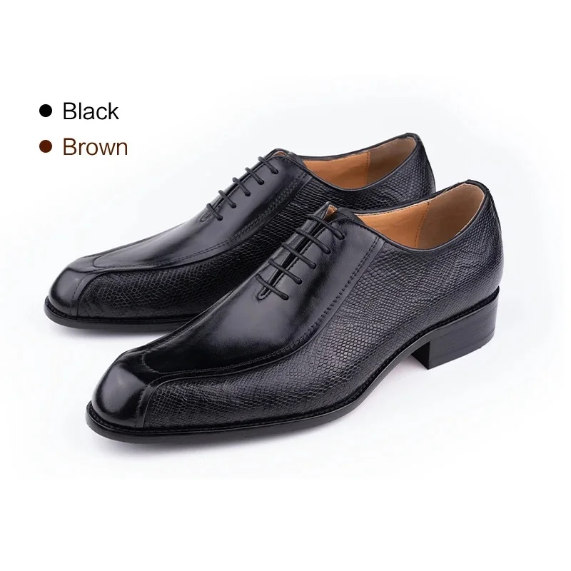High Quality Men's Handmade Dress Shoes Top Layer Cowhide Leather Pointed Toe Wedding Formal Office Luxury Leather Man Shoes New