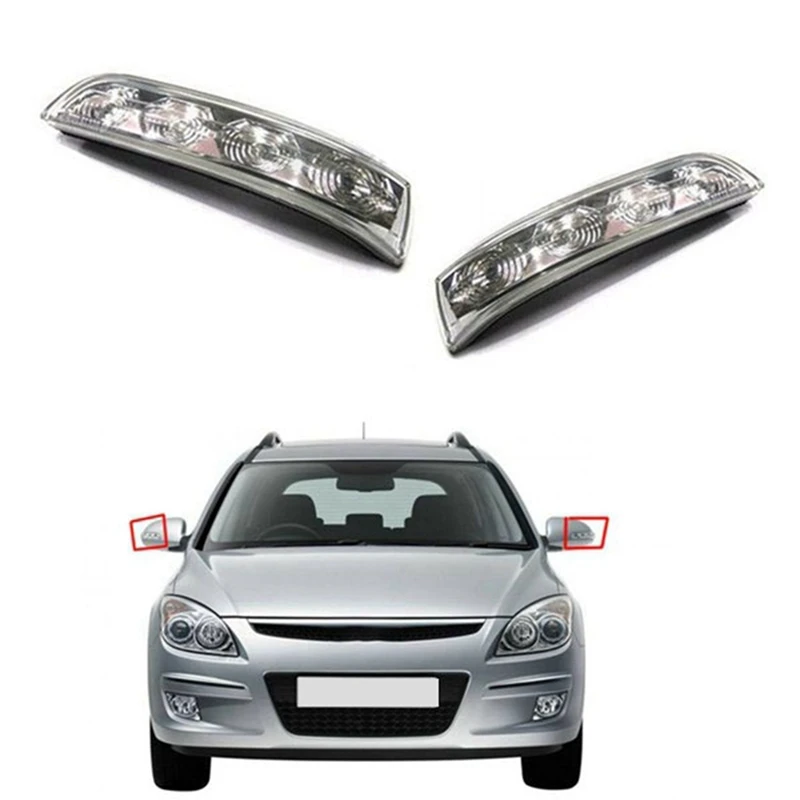 Lámpara LED de señal de giro para espejo lateral de coche, accesorios para Hyundai I30 2009-2010 87614-2L000 87624-2L000