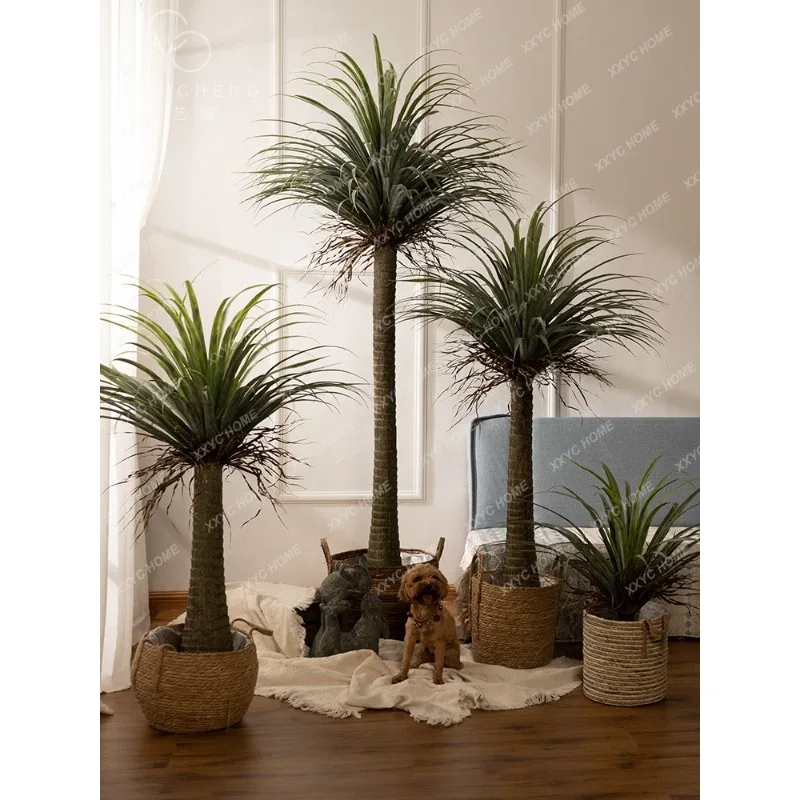 

Simulation Dracaena Plant Fake Trees Bionic Tropical Green Plant Bonsai Decoration Indoor Living Room Landscape Decoration