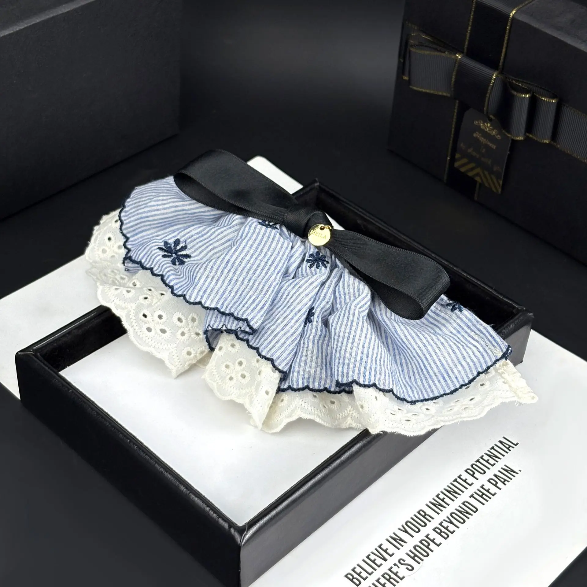 College style spring fresh and sweet plaid hair band new versatile go out fashion large intestine ring hair rope tie hair rope