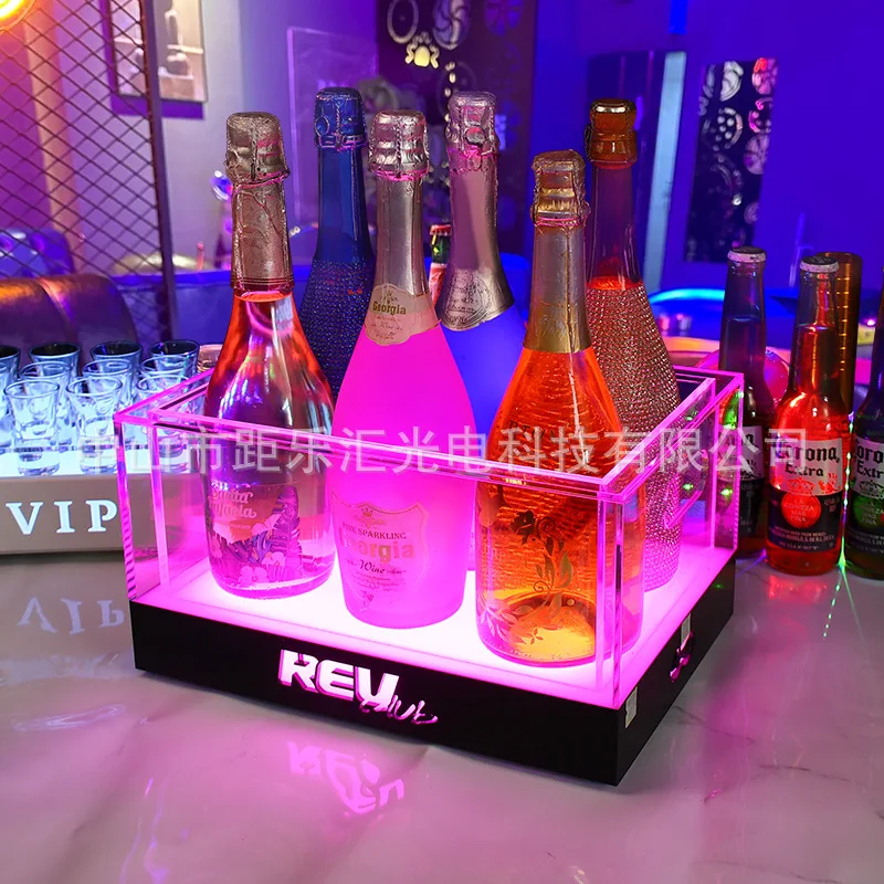 

Bar luminous ice bucket PC acrylic champagne beer frame ktv anti-drop ice bucket night wine frame 12 pcs