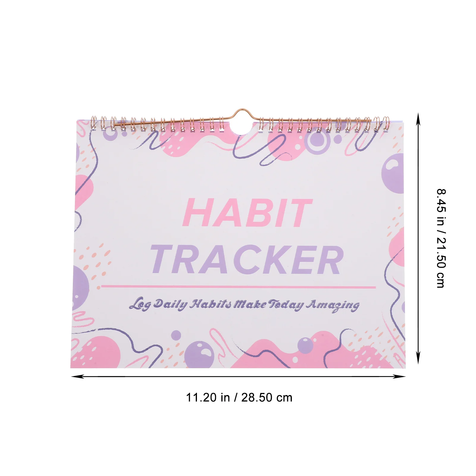 Planner per tracker di abitudini a spirale Pratico diario per tracker di obiettivi mensili di piccole dimensioni Agenda giornaliera senza data Calendario Diario delle abitudini