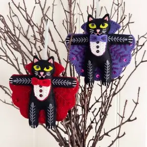 Felt Dies 2026 New Halloween Christmas Bear Haunted House Cat Metal Cutting Dies For DIY Scrapbook Craft Decoration Template view 2