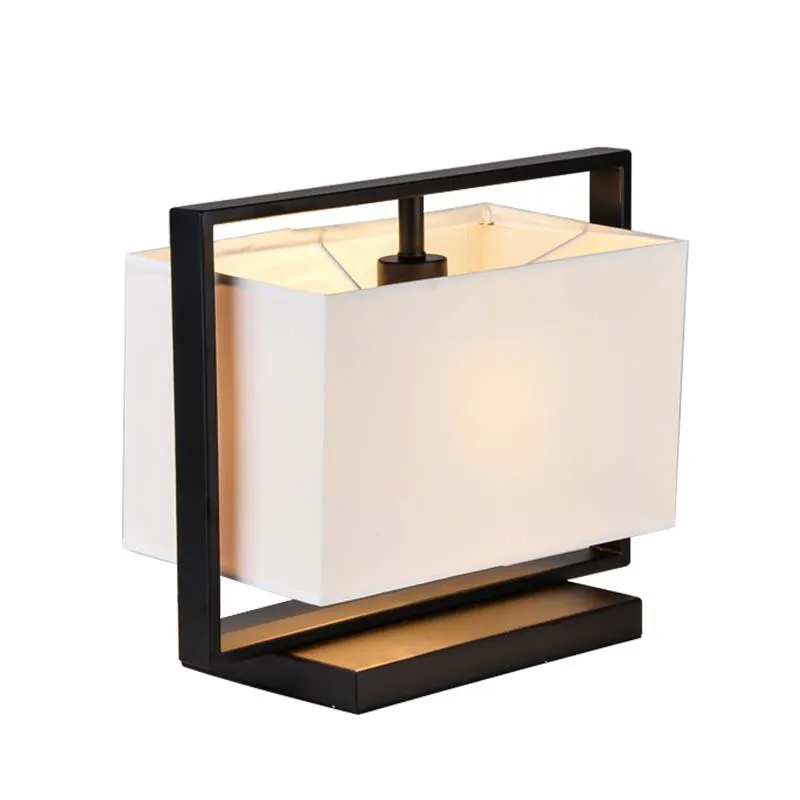 

New Chinese style, decorative desk lamp, square coffee table, bedroom study lamp, household