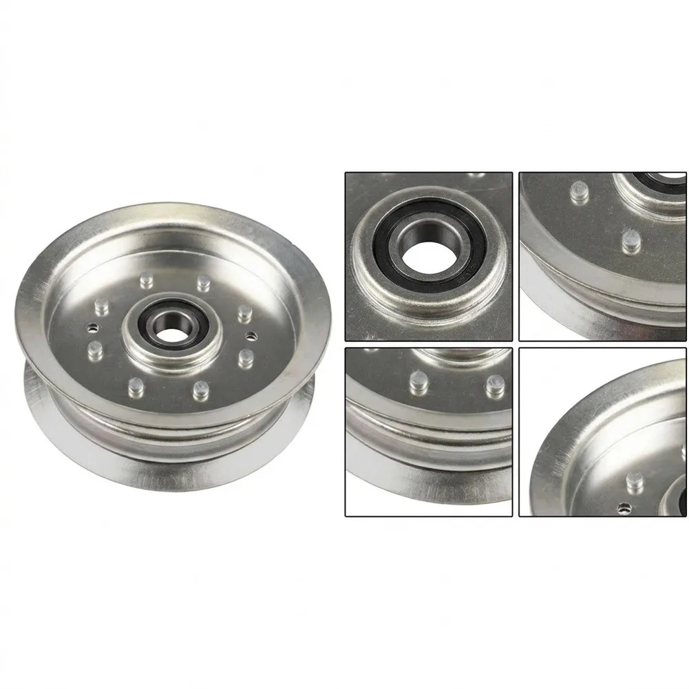 For GY22082 GY20629 Compatible Idler Pulley Single Groove White Zinc Metal For Lawn For mower Replacement Part