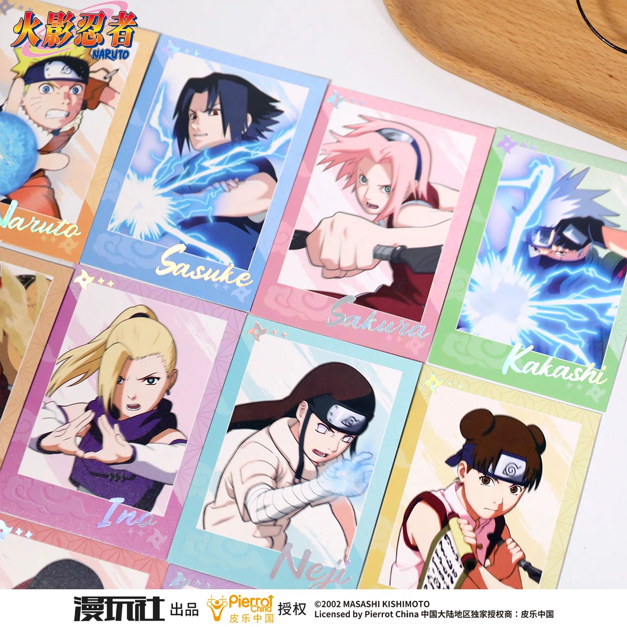 Naruto Uchiha Sasuke Sakura Gaara Hyuga Neji Nara Temari MinatoOfficial Authorization Battle Series Photographic Paper 10pcs/Set