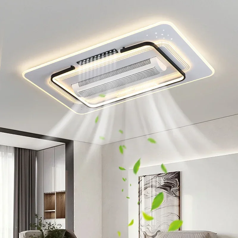 

New designer invisible bladeless LED ceiling fan light remote control ceiling fan light home decoration living room bedroom