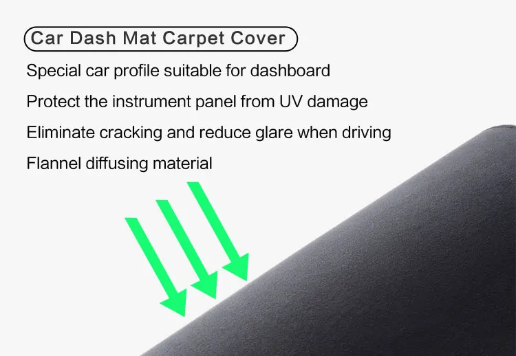 Wildleder Auto Dashboard Pad Für Tesla Modell 3 Y 2017-2023 Leder Dashmat Matte Innen Sonnenschirm Nicht-slip staubdicht Schutz Abdeckung – Detail 2