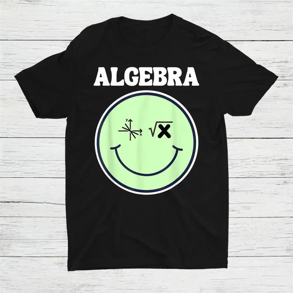 Math Teacher Smile Face Algebra Retro Vintage Unisex T-shirt S-5XL