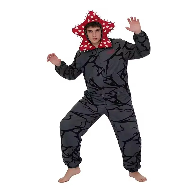 Adult Kigurumi Unicorn Pajamas Winter Thicken Cannibal Flower Demogorgon Cosplay Costume Halloween Suits Slipper XXL Cartoon - view 4