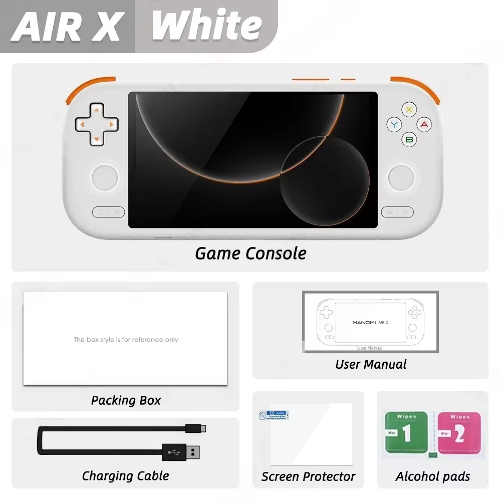 MANGMI AIR X Handheld Game Console Qualcomm Snapdragon 662 5,5'' Touchscreen 15W Snelladen Android 14 Actieve Koelventilator Cadeau