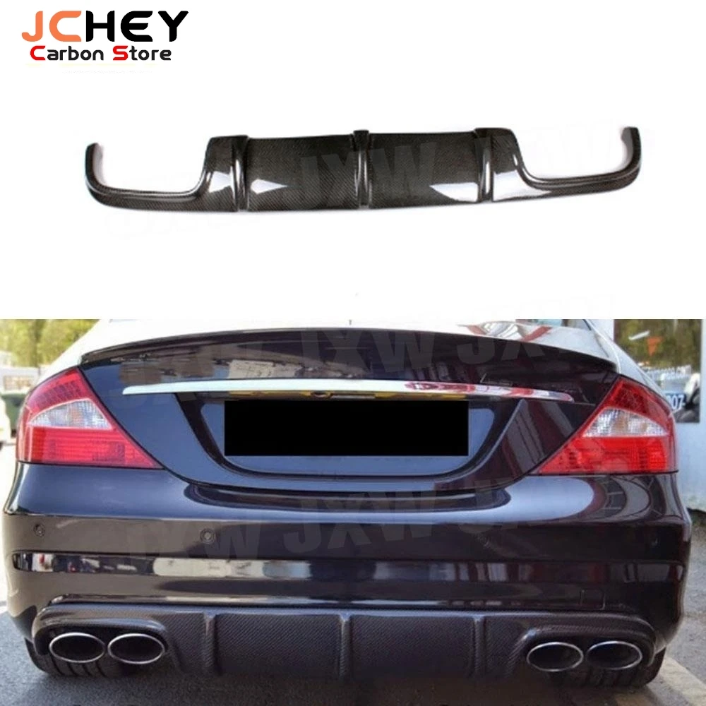 

JCHEY Carbon Fiber Rear Bumper Lip Diffuser Spoiler for Benz CLS Class W219 CLS63 For AMG Sedan 4-Door 2004-2010 Car FRP