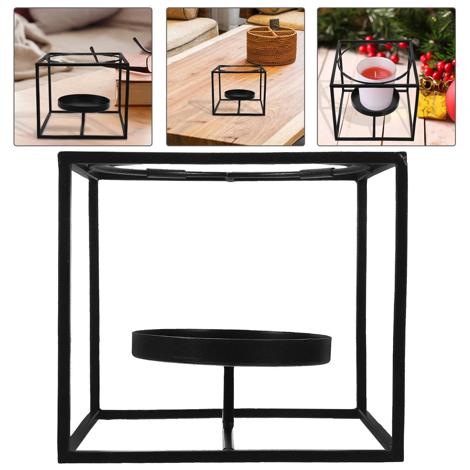 

Modern Iron Stand Sturdy Heat Resistant for Dining Table Home Restaurant Decoration Holder Ornament Geometric