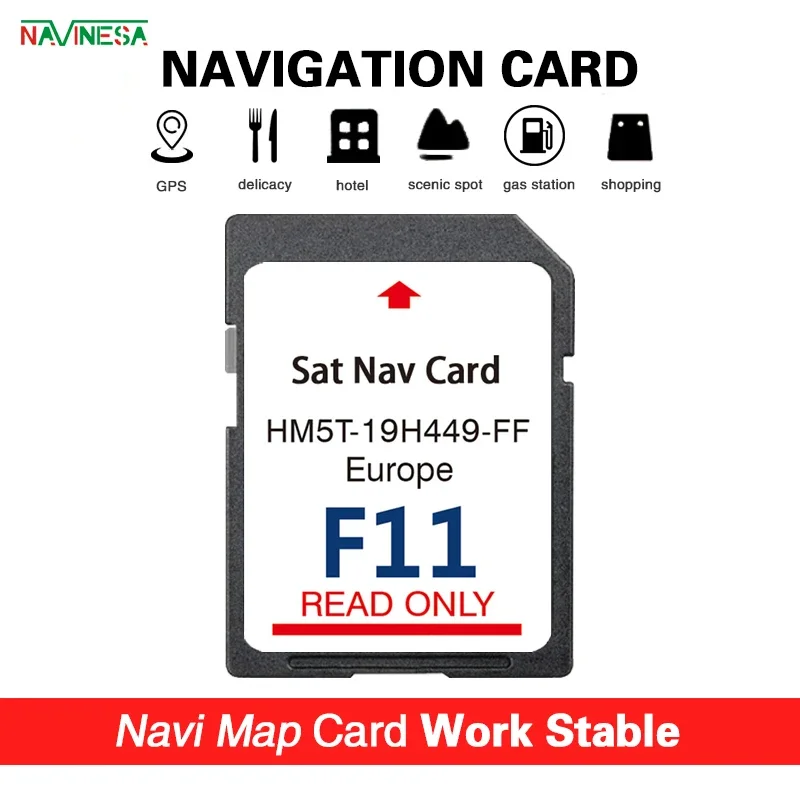 F11 SD Map Card for Ford Mondeo 10/2014-03/2016 Navigtion GPS NEWEST Albania Germany HM5T-19H449-FF Card