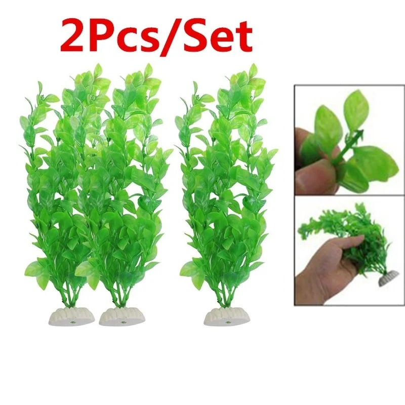 Plastic Aquarium Decorations Green Artificial Plastic Plant Grass for Fish Tank Aquarium Ornament Decor Pet Fish Supplies
