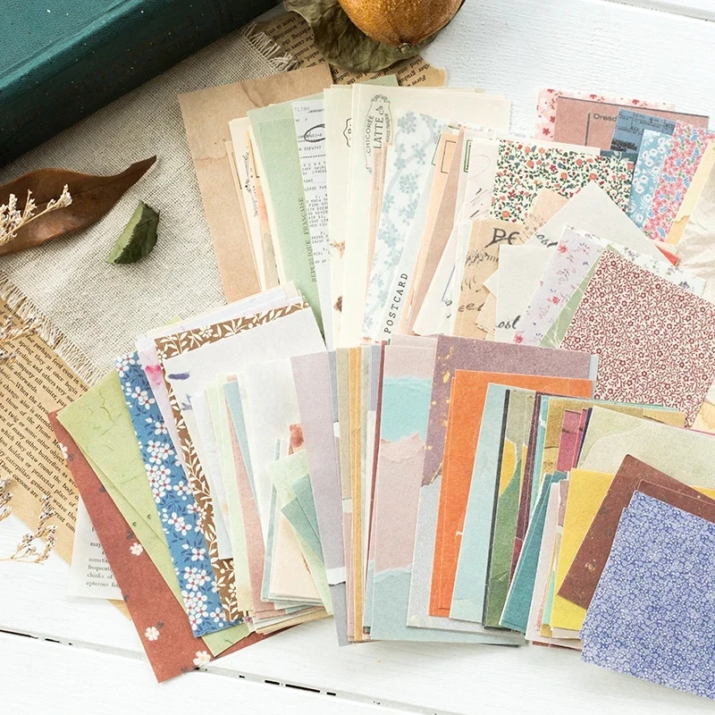 60 arkuszy Vintage kolaż Scrapbooking dziennik materiał papierowe tworzenie kartek DIY Retro papier źródłowy kreatywne artykuły papiernicze