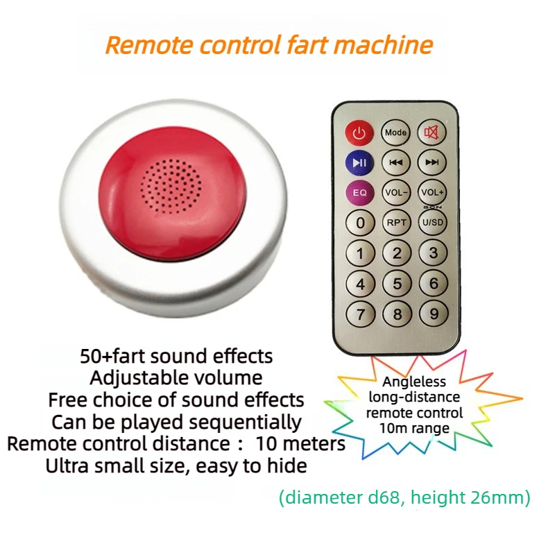 Fart Machine with Remote Fart Noise Maker Machine with 50 Different Realistic Sounds Portable Wireless Controlled Farting Toys
