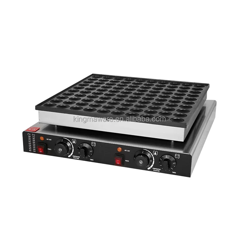

2020 Most Popular food Snack Machine Electric Mini Pancakes Maker /Commercial Poffertjes Machine with 100 Holes